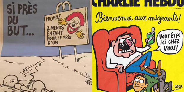 Les Nouvelles Caricatures De Charlie Hebdo Sur Les Migrants