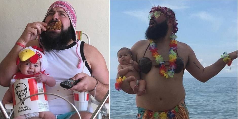 Ce Papa Se Met En Scene Avec Son Bebe Et Fait Le Buzz Sur Instagram Photos La Libre